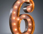 Vintage Marquee Lights - Ready to Ship - Number 6
