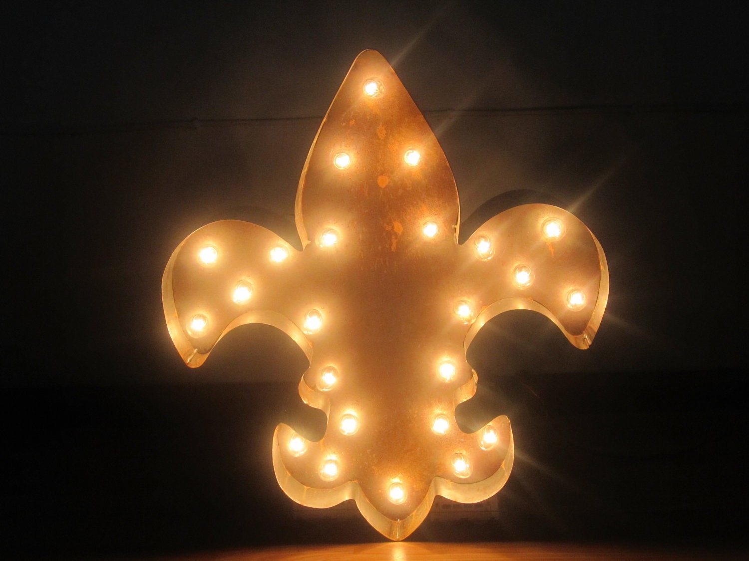 Vintage Marquee Lights - Ready to Ship - Fleur de lis
