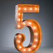 Vintage Industrial Metal Marquee Lights - Ready to Ship - Number 5