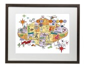 Las Vegas City Map Art Print