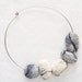 felted necklace - marine pebble