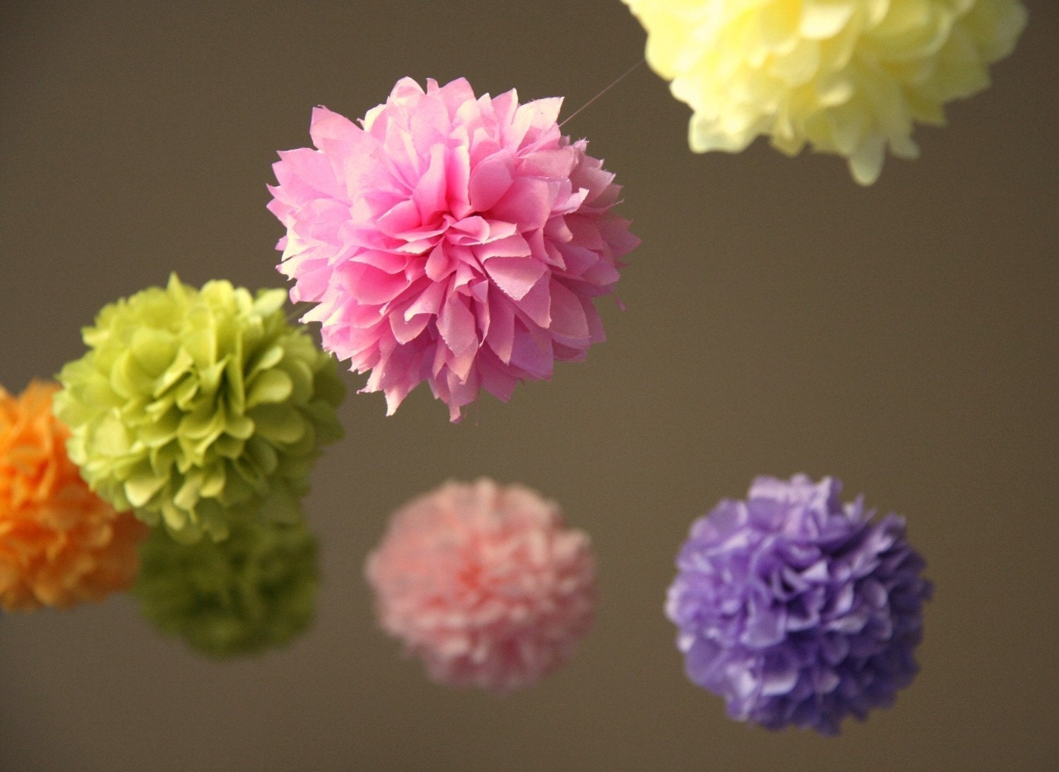 Custom Colors .. DIY Party Poms Garland / Nursery Decor / Gender Reveal / Birthday / Party Decoration