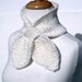 Organic Cotton Bowtie Retro Ascot Style Scarflette Cream White