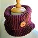 Cowl Wine and Olives Hand Knit Ready to Ship Handspun Merino Purple Olive Oxblood Cabernet OOAK