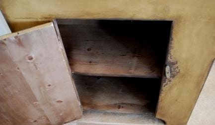 Primitive Early Antique Inspired Dry Sink Cupboard Cabinet