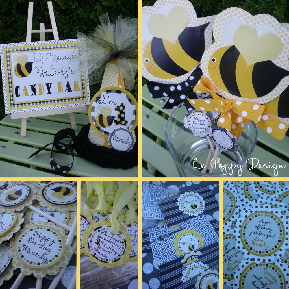 Bumble Honey Bee Birthday Party Decorations Package - Buzz On Over