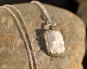 Pure White Vintage Japanese Small Rectangular Glass Pendant