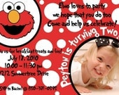 DIY Printable Birthday Invitation Elmo red and white polka dot Il_170x135
