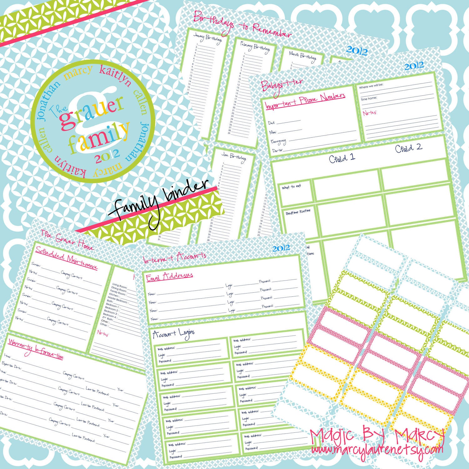 Organizational Family Binder Printables Il_170x135