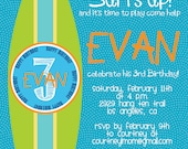 CUSTOM ORDER: Printable Doublesided Surfs Up Invitations Il_170x135
