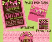 Party Printable Pack Cowgirl Pony Party Kit Birthday invitations, favor tags and banner Il_170x135