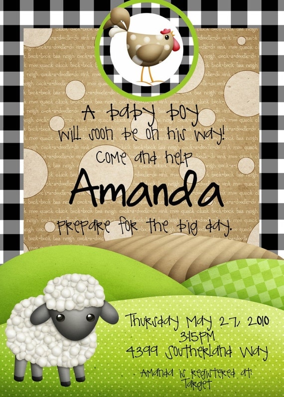 Farm Baby Shower Invitation Il_570xn