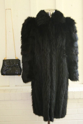 Sunggle Up To Mama Bear - Black Bear Coat - Glamorous - Steampunk - Rock'n Roll - by E.M. Schmidt of Chicago