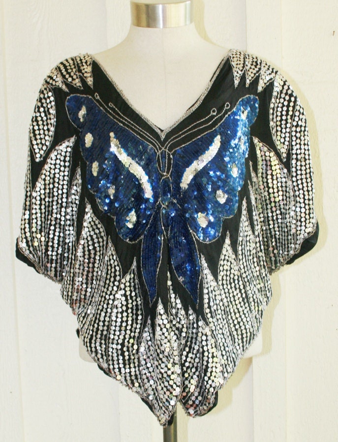 Electric Butterfly - Circa 70's - Disco Top - Large