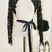 Black Lace Bolero - Steampunk - Black Crystals - Wedding - Cocktail - Flamenco