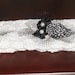 SALE ENDS 5/9 Crochet Headband black and white with flowers