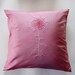 Jim Thompson Silk Cushion Cover- Embroidered with Shasta Daisy