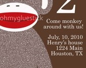 Original Sock Monkey Big Head Printable Invitation by Oh My Gluestick