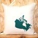 Map of Canada Pillow Cover in Off-white