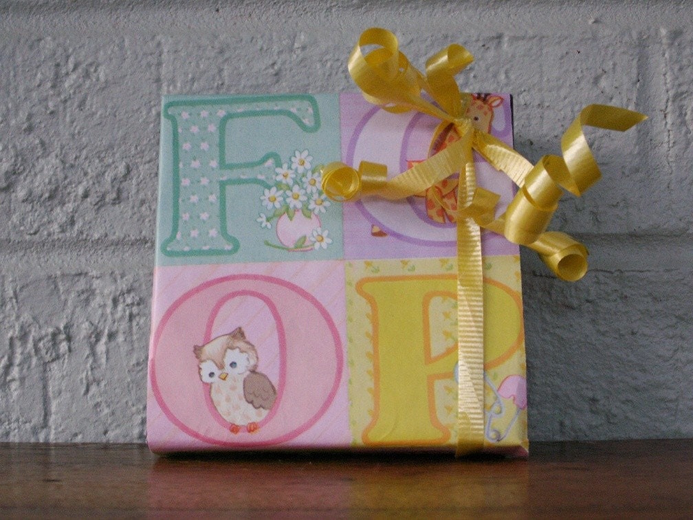 Vintage Baby Gift Wrap