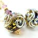 Purple Glass Earrings, Amethyst Gold Lampwork Bead Earrings, 14k Gold Filled Earrings, Amethyst Glass Earrings, Purple Earrings - Ciao