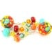 Colorful Beadwork Earrings, Summer Lampwork Earrings, Yellow Red Orange Glass Bead Earrings, Funky Earrings, Unique Dangle Earrings - Cosmic