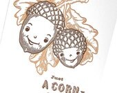 A CORNy letterpress birthday card
