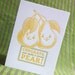 Lovely Pear Letterpress Wedding Card