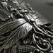 Extra Wide Silver Filigree Dragonfly Cuff Bracelet