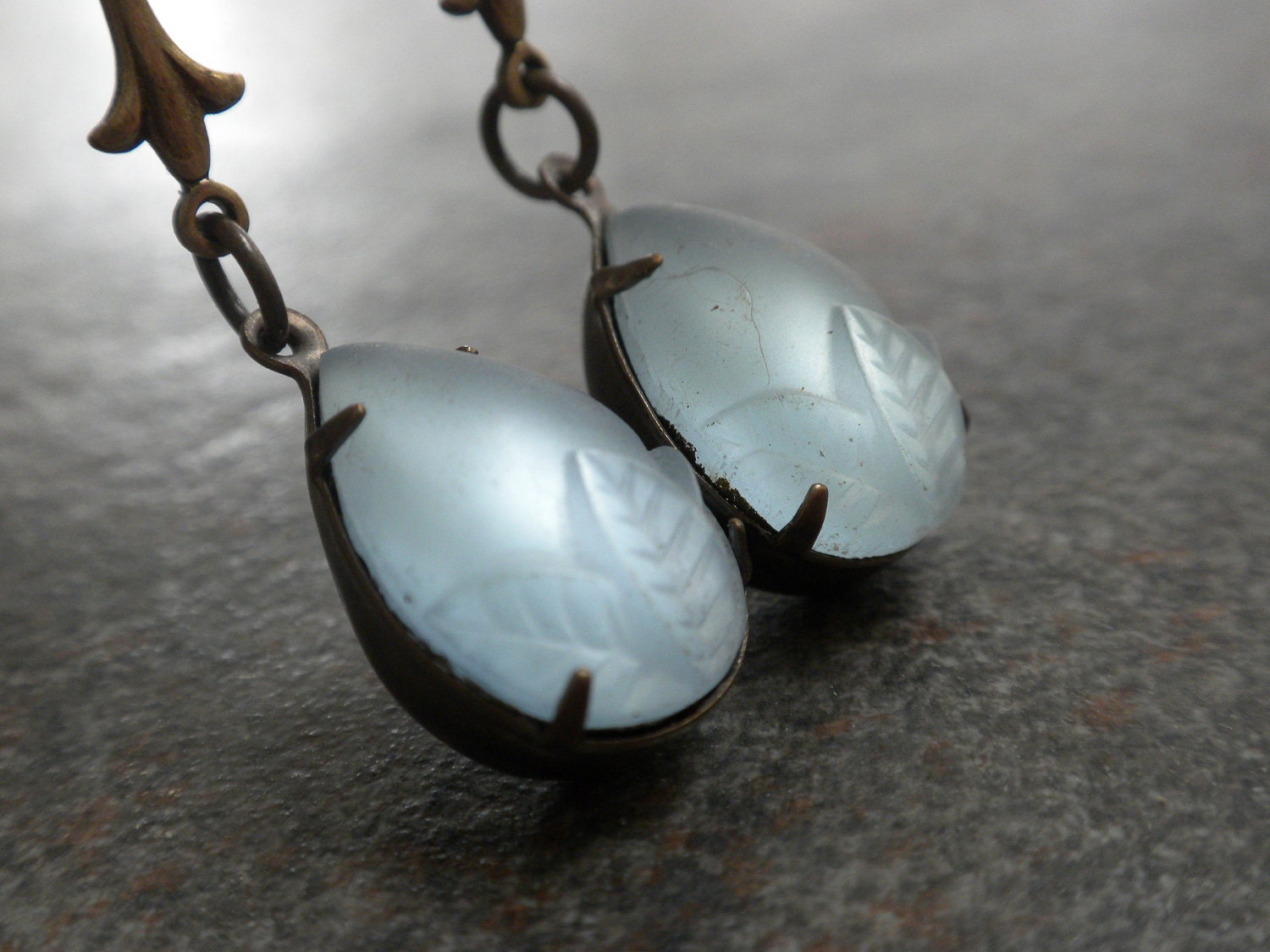 Ice Blue Teardrop Earrings