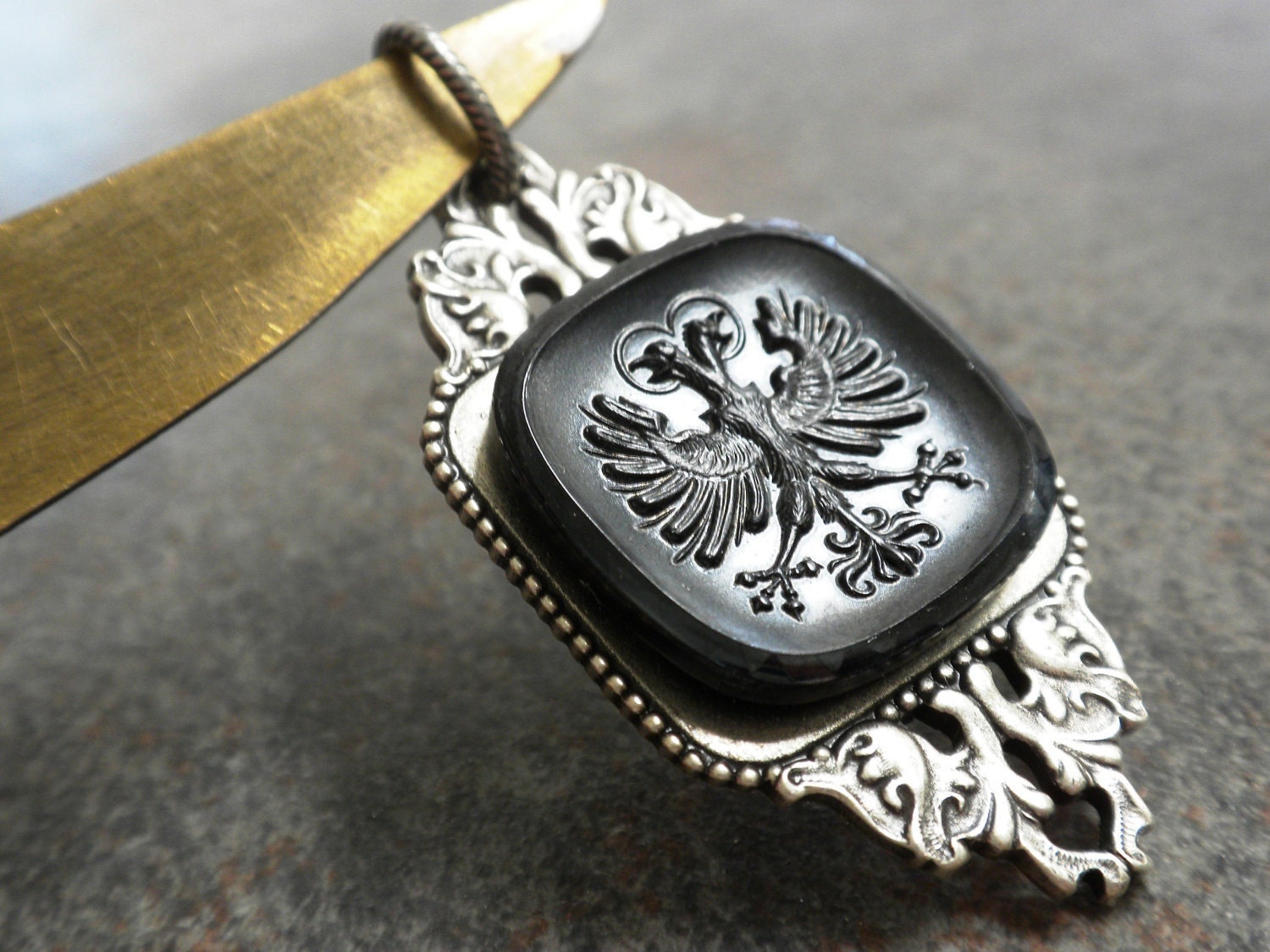 Russian Double Headed Eagle Pendant