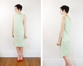 1960s Mint Green Shift Dress - M