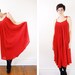 1970s Red Loose Dress / Beach Cover up - S/M/L