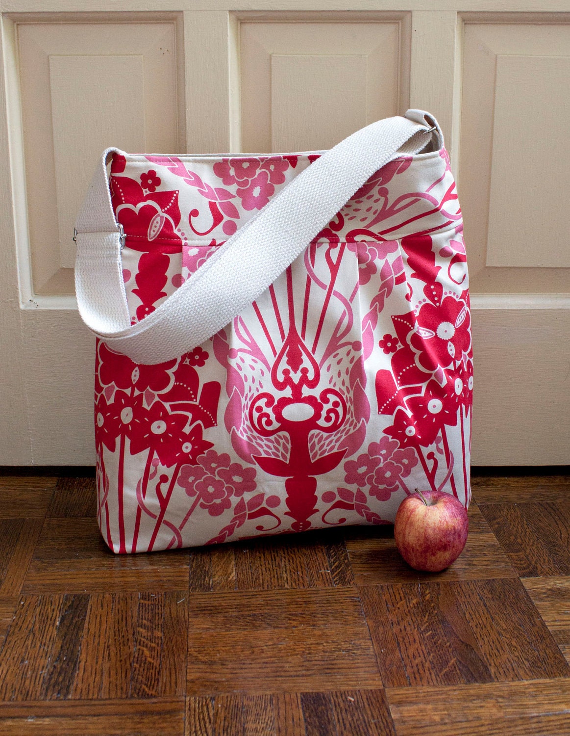 diaper bag in floral nouveau bouquet canvas // overnight bag // floral cross body bag // READY TO SHIP // summer fashion // the bravo bag