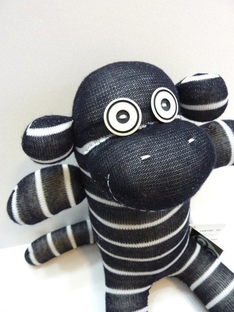 striped sock monkey