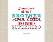Children or Nursery Art Print (Brothers)
