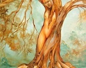 Tree  Goddess Fantasy Art Print