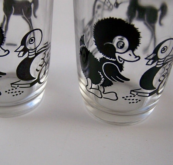 Children's Drinking Glasses by lovelyhomevintage on Etsy