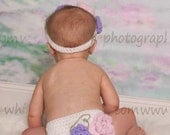 Spring Blossoms Headband and Diaper Cover Set- Great Photography Prop