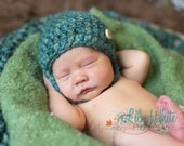 Thick and Textured Photography Prop Button Hat- Teal