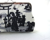 Black and White Clutch Purse - Keke