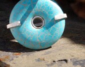 Recycled Sterling Silver and Turquoise Halo Ring