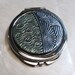 Handmade OOAK Blue and Green Polymer Clay Covered Compact Mirror - 2 sides
