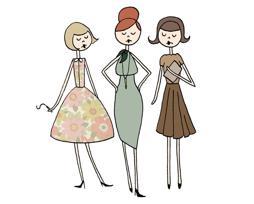 Mad Men // 8x10 art print // Betty Draper Joan Harris and Peggy Olson