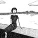 Eve // 1940s black and white illustration // 8x10 art print
