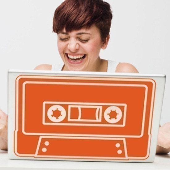 cassette laptop decal