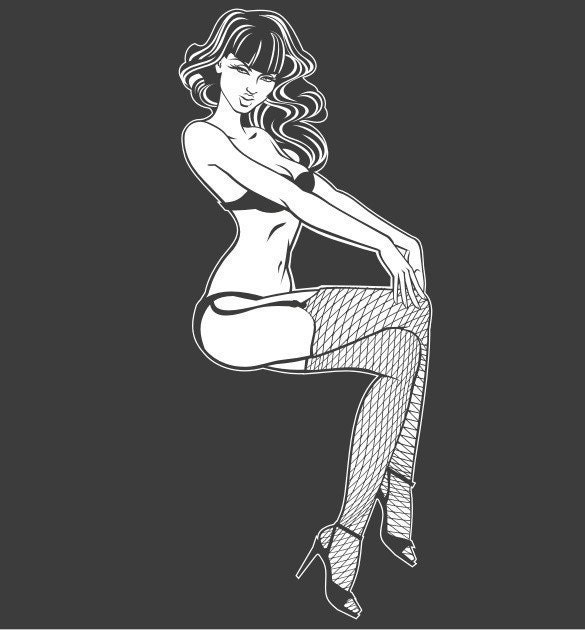 pin-up wall decal