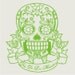day of the dead sugar skull wall decal large