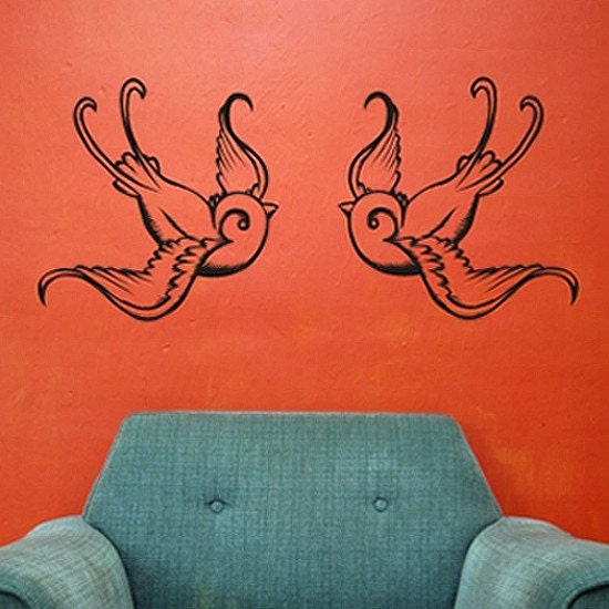 tattoo swallow wall decals