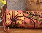 Clutch purse - Orange  Cotton Canvas - Bridesmaid clutch purse - Bags and Purses - Handbag